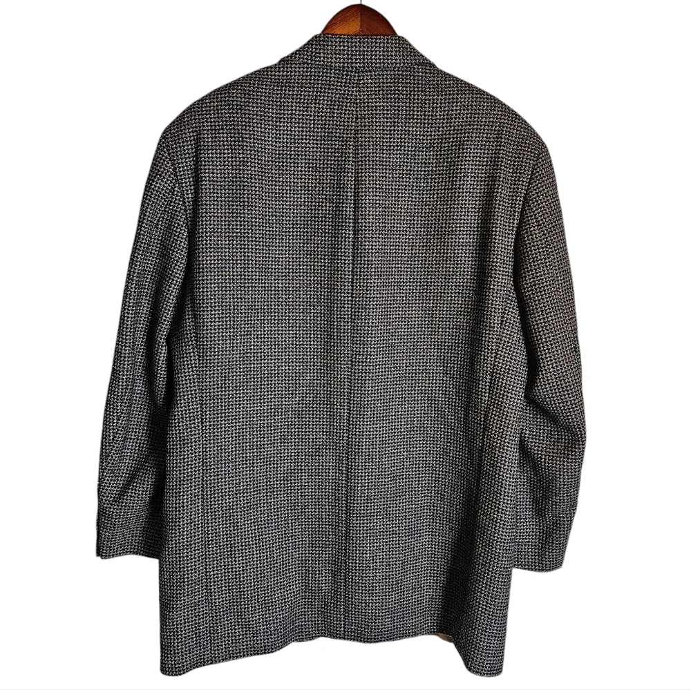 Hugo Boss Houndstooth Plaid Einstein Blazer Sport Coat Size 40R Lambswool Jacket